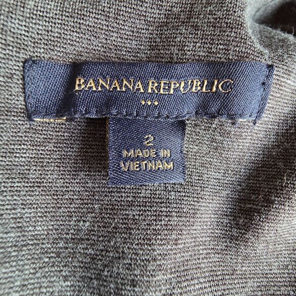 Banana Republic Gray Sheath Dress 2 Knit Keyhole - Picture 10 of 12